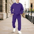 thumbnail image 5 of Kids Unisex 2 Piece Sweatsuit Boys Girls Solid Color Crewneck Pullover Sweatshirt Sweatpant Athletic Jogging Pants set, 5 of 5