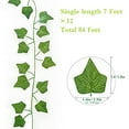 thumbnail image 2 of Fake Ivy Leaf Artificial Rattan Garland Green Hanging Plant Vine Bedroom Decoration Aesthetic Party Wedding Wall, 2 of 6