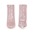 thumbnail image 5 of BLISSFUL STEP Women's Sparkly Glitter Pointed Toe Clear Wedge Ankle Boots Pink 11, 5 of 6