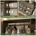 thumbnail image 3 of Sophshelter Modular Closet Organizer System with2 Hanging Rods, Built in Closet Organizer Systems with 4 Drawers, Wood Shelving for Bedroom Organization, Built in Clothes Storage, Dark Grey, 3 of 8