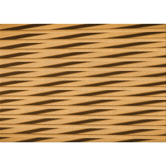 Ahgly Company Machine Washable Indoor Rectangle Transitional Beer Orange Area Rugs, 2' x 4'