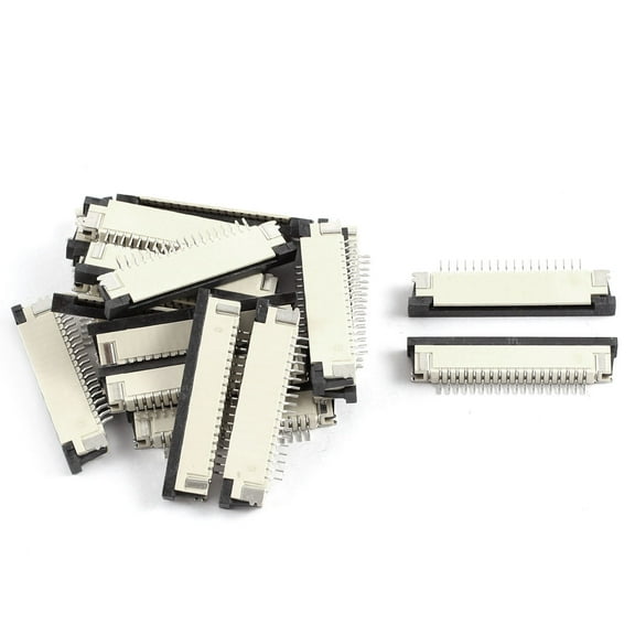 Unique Bargains 20Pcs Bottom Port 18Pin 1.0mm Pitch FFC FPC Ribbon Sockets Connector
