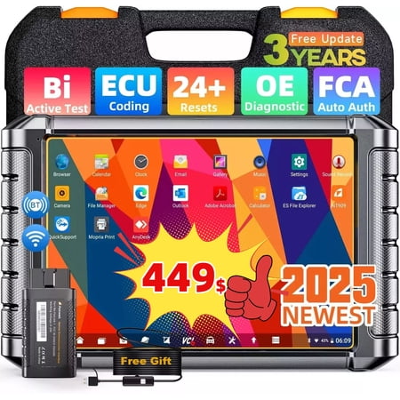 FOXWELL NT909 BT OBD2 Scanner Bidirectional Full System Car Diagnostic Tool OBD2 Scanner, Wireless 30+ Resets Scan Tool ECU Coding, 3 Yrs Free Update, Upgrade of NT809 BT