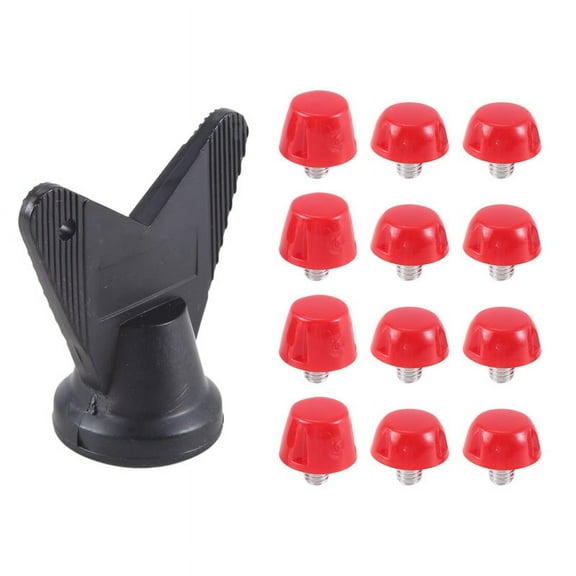 12Pcs Football Shoe Spikes Soccer Boot Cleats M5 Threading Screw 7mm 10mm Anti Slip Replacement Stud Red plastic metal