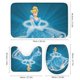 thumbnail image 3 of Juego de 4 cortinas de ducha de Cenicienta con alfombras antideslizantes, tapa de inodoro y alfombrilla de baño, cortina de ducha impermeable con decoración de dibujos animados para baño con 12, 3 of 8