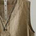 thumbnail image 5 of ZyeKqe Cotton Linen Tank Tops for Women Sleeveless Shirts Casual V Neck Blouses Loose Fitted Top, 5 of 7
