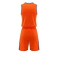 thumbnail image 4 of HAOTAGS 2Pcs Boys Basketball Jersey Set(4-16), Youth Lightweight Basketball Tank Top and Track Shorts Orange, 4 of 6