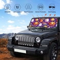 thumbnail image 6 of XMXT Car Sun Shade Windshield, Halloween Candy Skeleton Cartoon Print Sunshade for Car Windshield Sun Shades for Car SUV Truck, m, 6 of 9
