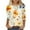 Orange-12, variant on Mittory Womens 3/4 Sleeve Tops Casual Shirts for Women Summer Flower Printed T Shirt Crewneck Floral Tee