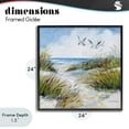 thumbnail image 4 of Stupell Industries Tropical Beach Path Seagulls Overhead Black Framed Giclee Art, 24 x 24, by Susan Winget, 4 of 8