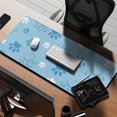 thumbnail image 2 of Long Mouse Pads for Desk,Blue Dog Paw Footprint Desk Mats on Top Of Desks, Desk Mouse Pad Extra Large with 3mm Non-Slip Base and Stitched Edge for Gaming,Office,Work,Home 35.4"x15.7", 2 of 6