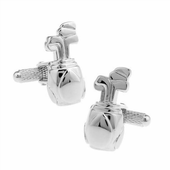 Perfect Cufflinks Silver 3D Design Golf Pro Cufflinks