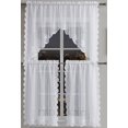 thumbnail image 3 of WARM HOME DESIGNS 3 Piece White Coffee Kitchen Window Curtains Bundle Includes 2 36 Inch Tiers & Valance. KIC SET WHITE, 3 of 5