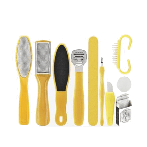 Kit de pedicura profesional: juego de suministros de herramientas de pedicura, kit de cuidado de pies, afeitadora raspadora