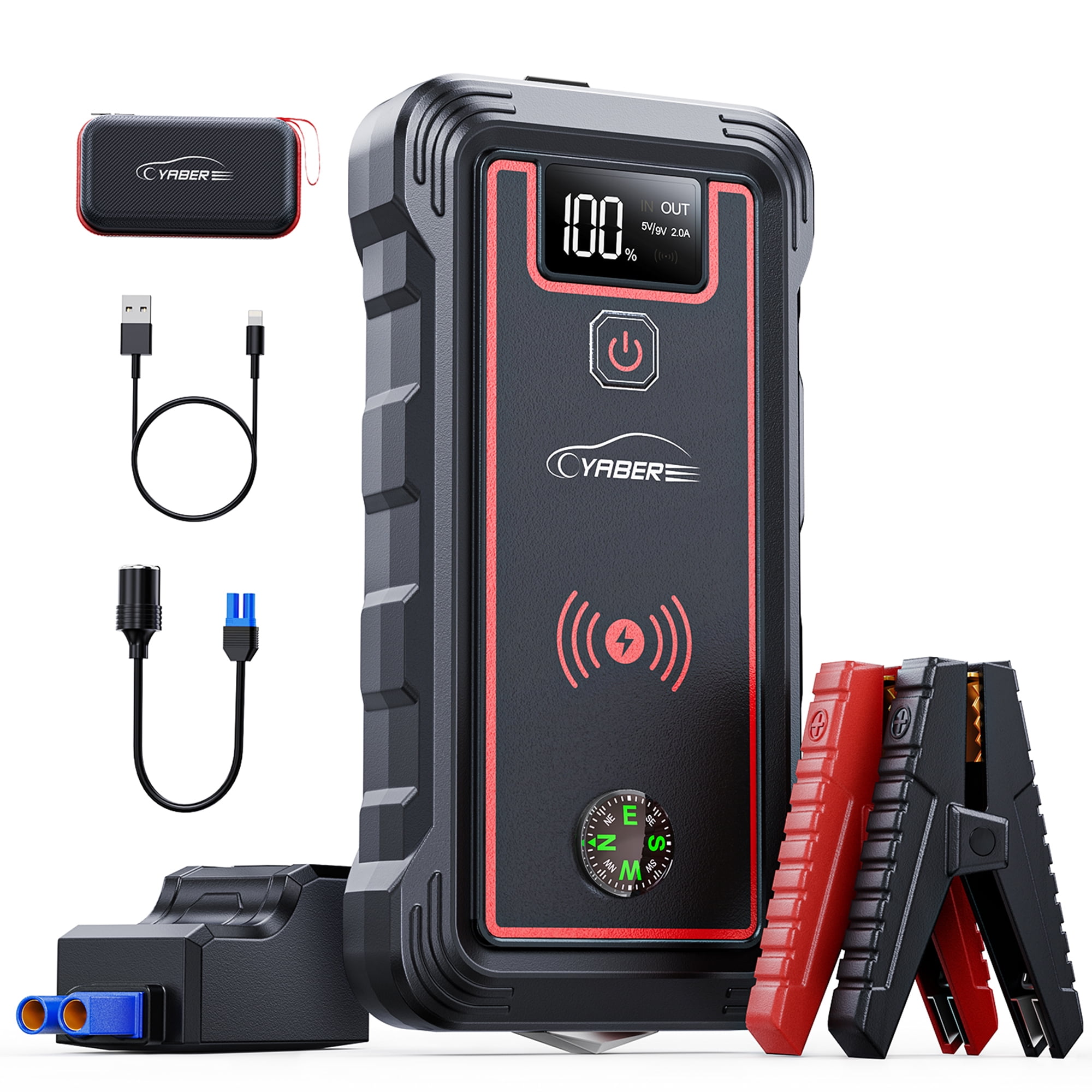 Buture Car Battery Jump Starter, 2500A Amps for 8.5L Gas/8.0L Diesel  Engines - Walmart.com