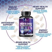 Multivitamin for Men - Once Daily Mens Multivitamins - Comprehensive Multi-Vitamin with Optimal Vitamin Bioavailability - Essential Vitamins A, C, D, E, Zinc Formula - Bottled in USA - 120 Capsules