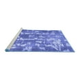 thumbnail image 2 of Ahgly Company Machine Washable Indoor Rectangle Abstract Blue Contemporary Area Rugs, 2' x 3', 2 of 4