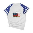 thumbnail image 3 of Womens American Flag T Shirt 4th of July Shirts Raglan Short Sleeve Patriotic Tee Tops, 3 of 3