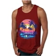 thumbnail image 1 of Camiseta sin mangas de cuello redondo para hombre, informal, a la moda, sin mangas, con estampado, blusa deportiva de cuello redondo para hombre, 1 of 4