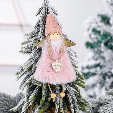 

xinhuadsh Hanging Pendant Delicate Christmas Tree Cute Girl Doll Pendant Cute Space-saving for Party