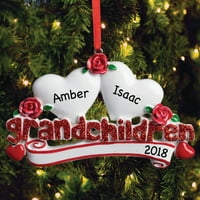 Product Image Two Grandchildren Personalized Ornament Product Image Two Grandchildren Personalized Ornament
