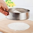 thumbnail image 3 of Tamiz de harina de acero inoxidable, tamiz de harina de malla fina para tamices de harina para hornear, utensilios de cocina de acero inoxidable premium redondos para hornear pasteles Ormromra WL-00044, 3 of 6