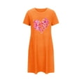 thumbnail image 5 of Jamicy Sleepwear Dresses Polyester Soft Fashion Short Nightdress Chest Printed Round Neck Short Sleeve Short Nightdress for Women, 5 of 7