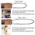 thumbnail image 6 of SaniMore for iPhone 14 Pro Max (6.7 inch 2022) Case,Wear-resistant PU Leather Skin + Zipper Purse Card Slots Removeable Crossbody Lanyard Stand Shell Shockproof Anti-scratch Drop-resistant, Brown, 6 of 10