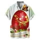 thumbnail image 3 of Camisa hawaiana con estampado de dibujos animados en 3D para hombre y mujer, ropa de verano, camisa de playa con conejo de Pascua, regalos para niños, blusas con botones, 3 of 4