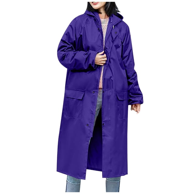 Precio reducido por tiempo limitado!Chaqueta impermeable impermeable larga a prueba de viento con capucha