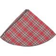 thumbnail image 4 of Cherry Red Rustic Christmas Decor Anderson Felt Plaid 60" Diameter Tree Skirt, 4 of 4