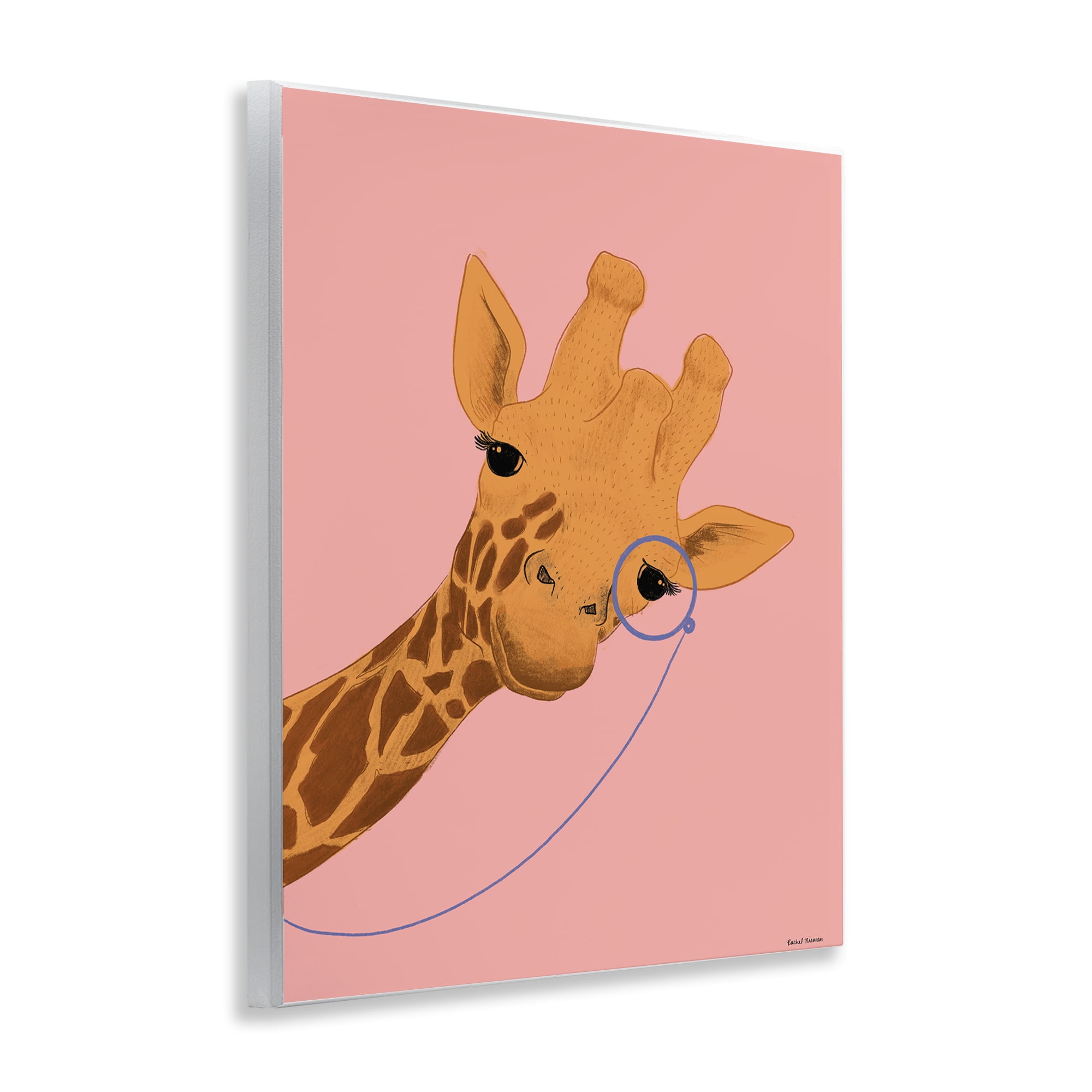 Stupell Industries Playful Giraffe with Monocle Wall Plaque Art, design by Rachel Nieman