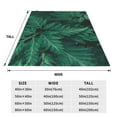 thumbnail image 3 of Honeii Green Leave Fern Print Fleece Blanket - Throw Blanket for Bed, Sofa, Couch, Camping, and Travel , Microplush Ultra Soft Warm Blanket-40"x30", 3 of 7