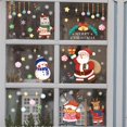 thumbnail image 3 of Calcomanías navideñas para ventana, adhesivos de decoración navideña de 2 hojas, muñeco de nieve, alce, copo de nieve, 2023, 3 of 4