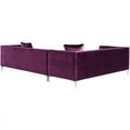 thumbnail image 5 of Brika Home 120" Velvet Tufted Left Facing Sectional in Purple, 5 of 9