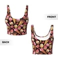 thumbnail image 6 of Uemuo Ice Cream Cake Pattern Women's Sports Bra - High Impact Support, Breathable, and Comfortable Athletic Bra for Running, Yoga, and Workouts, 6 of 9