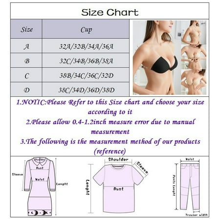 Women s Sticky Detachable Strap Backless Bra Self Adhesive Invisible Push Up Bra