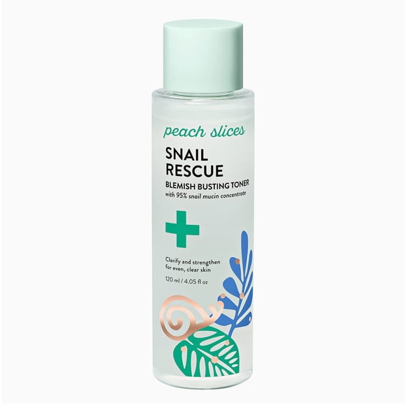 Tonificador Peach Slices Snail Rescue Blemish Busting, 120 ml, 95% caracol