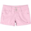 Vanilla Star Big Girls Solid Roll Cuff Denim Shorts 10 Rose bloom pink