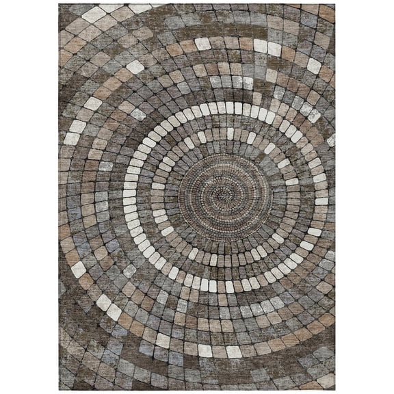 Dalyn Rugs Machine Washable Indoor/Outdoor Chantille ACN2216 Brown 10' x 14' Rug