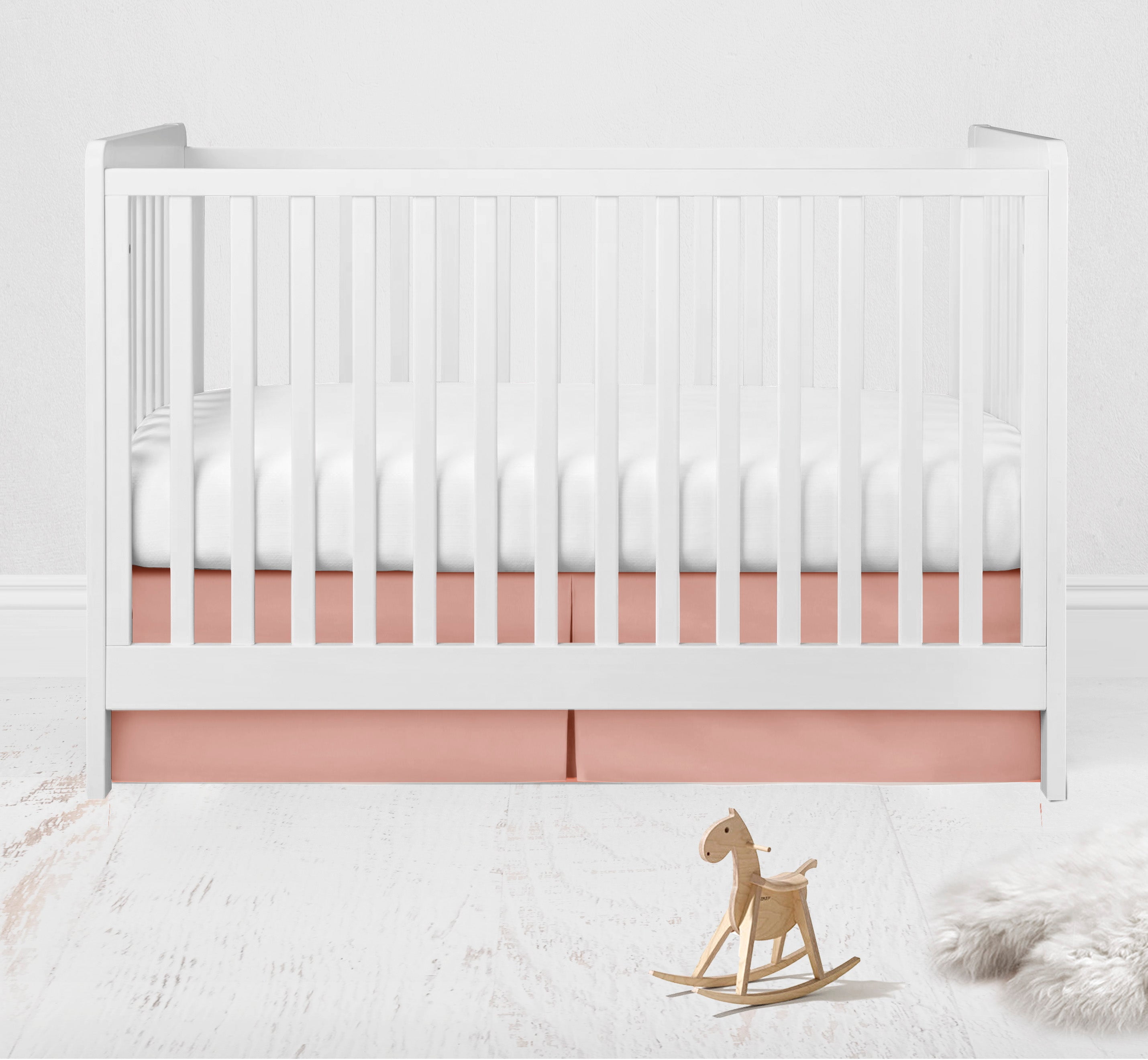 Bacati - Aztec Coral/Mint/Navy Triangles Muslin Girls Crib Bedding Set