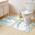 thumbnail image 4 of Spring Bathroom Rugs Set Rustic Sage Green Eucalyptus Leaves Botanical Non Slip Absorbent Soft Bath Mats 3 Piece Set with Bathroom Rug, U-Shaped Floor Mat, Toilet Seat Cover Small Size, 4 of 9