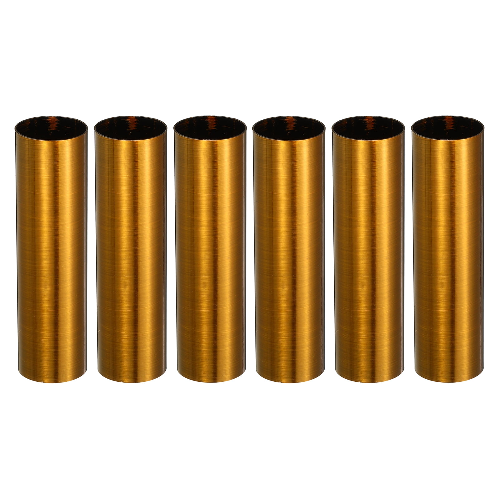 Uxcell E12 Candle Socket Covers, 3.1 Inch Tall Chandelier Sleeves Candelabra Base Holder, Gold