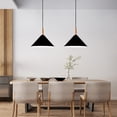 thumbnail image 3 of Simple wood metal iron pendant lighting for kitchen island minimalism vintage industrial hanging light fixture adjustable pendant lamp Nordic ceiling pendant light for dining room table, 3 of 7