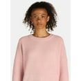 thumbnail image 3 of Time and Tru Women's and Women's Plus Waffle Stitch Sweater with Long Sleeves, Midweight, Sizes XS-4X, 3 of 5