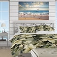 thumbnail image 3 of Designart "Zen Within Neutral Tropics" Beige Tropical Bedding Covert Set - Tropical Bed Set With 1 Sham, 3 of 5