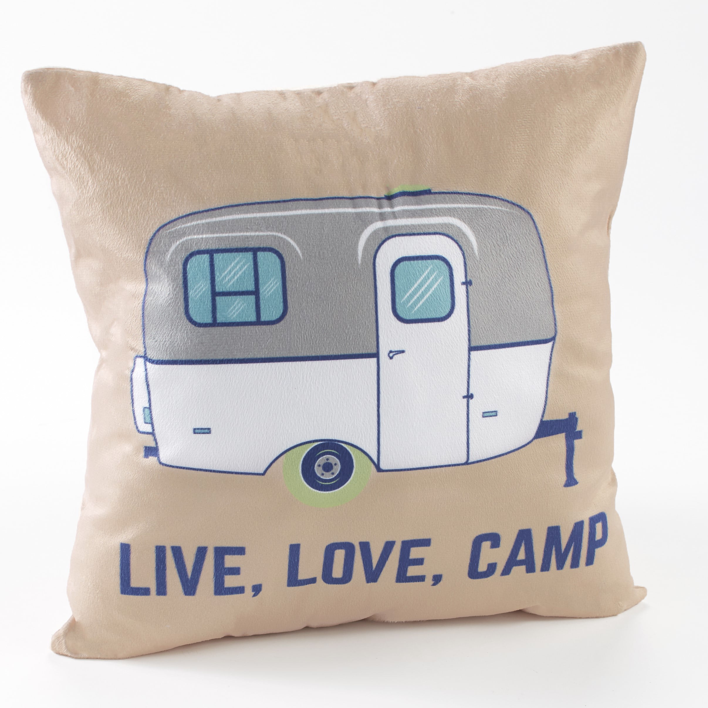 16x16 Trendy Fun Cool Gifts The Best Memories are Made Camping RV Adventure Travel Throw Pillow Multicolor