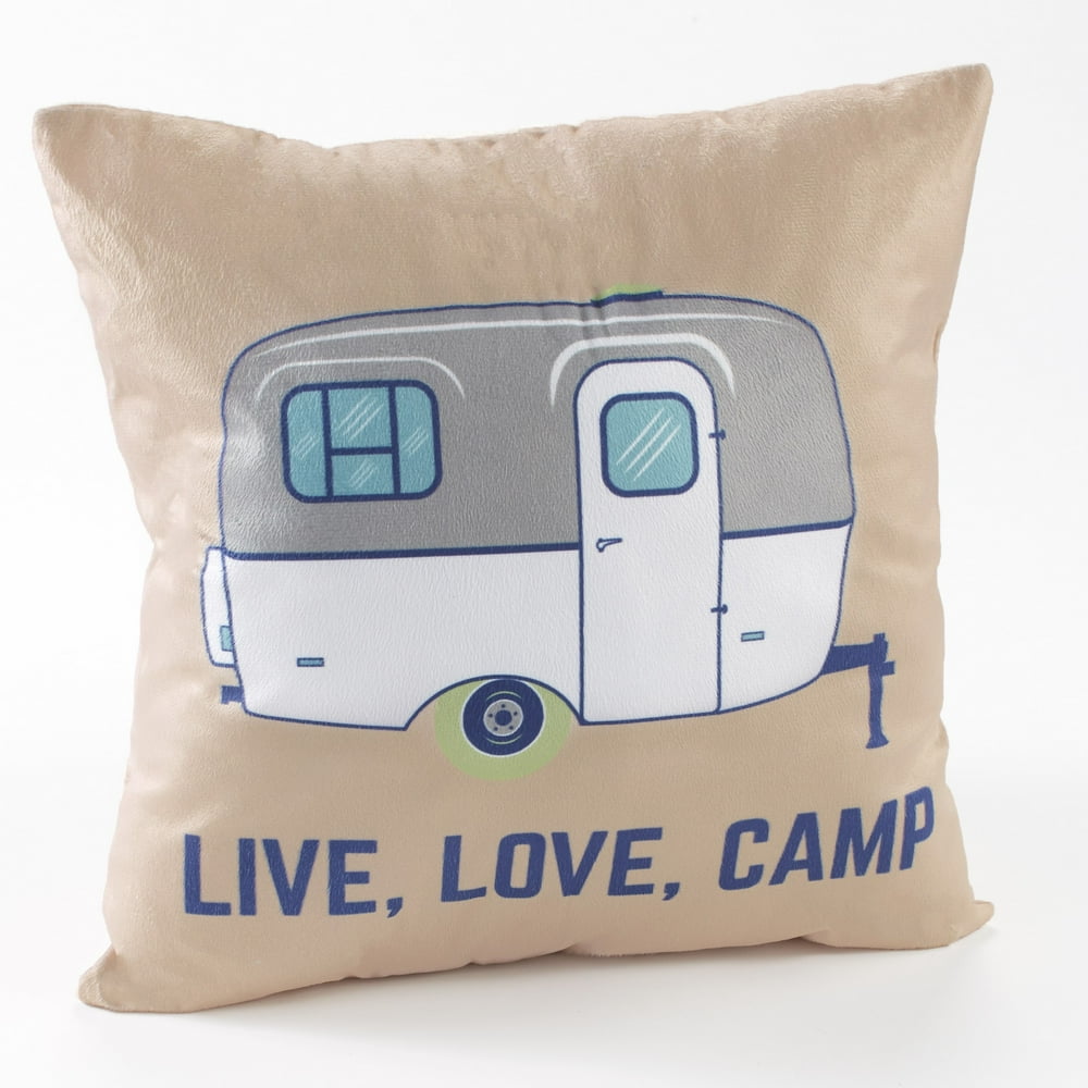 Live Love Camp Accent Pillow Couch Throw Cushion for RVs, Camper Trailers