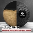 thumbnail image 3 of Yes4All 25lbs Slam Ball - Durable PVC Sand-Filled Medicine Ball, Available in 10-40lbs, Perfect for Core Strength & Full-Body Workouts - Tread Black, 3 of 5
