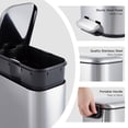 thumbnail image 4 of Bathroom Trash Can with Lid Soft Close,5L/3.2 Gallon Slim Garbage Can with Removable Liner Bucket,Small Step Wastebasket for Office, Bedroom, Toilet, Live Room, 4 of 8